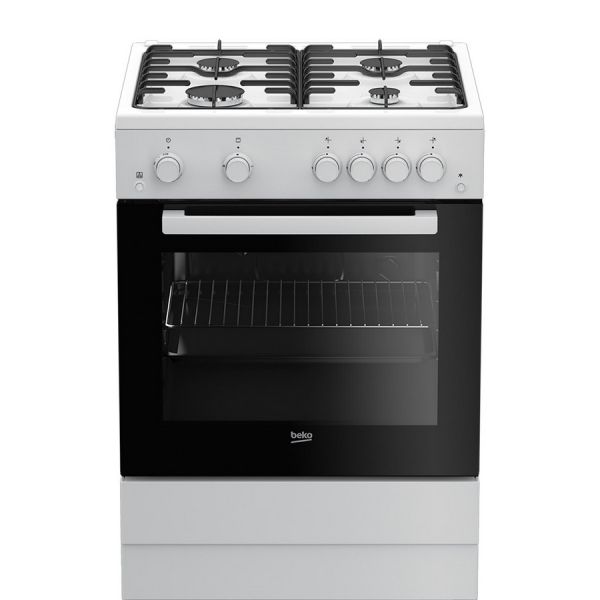 Газовая плита BEKO FSGT62110GWO белый/черный